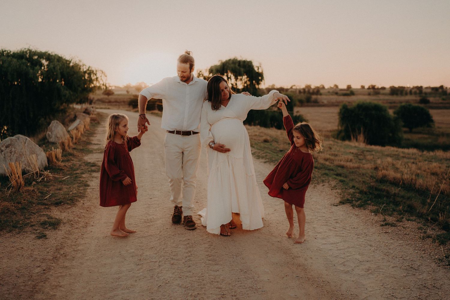 Outdoor family photoshoot in Johannesburg at golden hour
