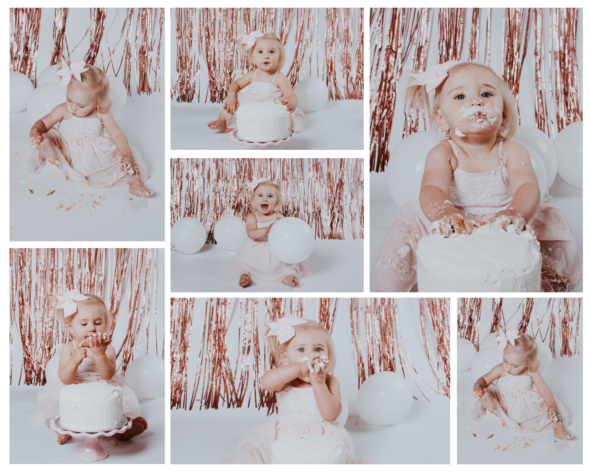 Minimalist cake smash photo of a baby and first birthday cake in Herzogenrath