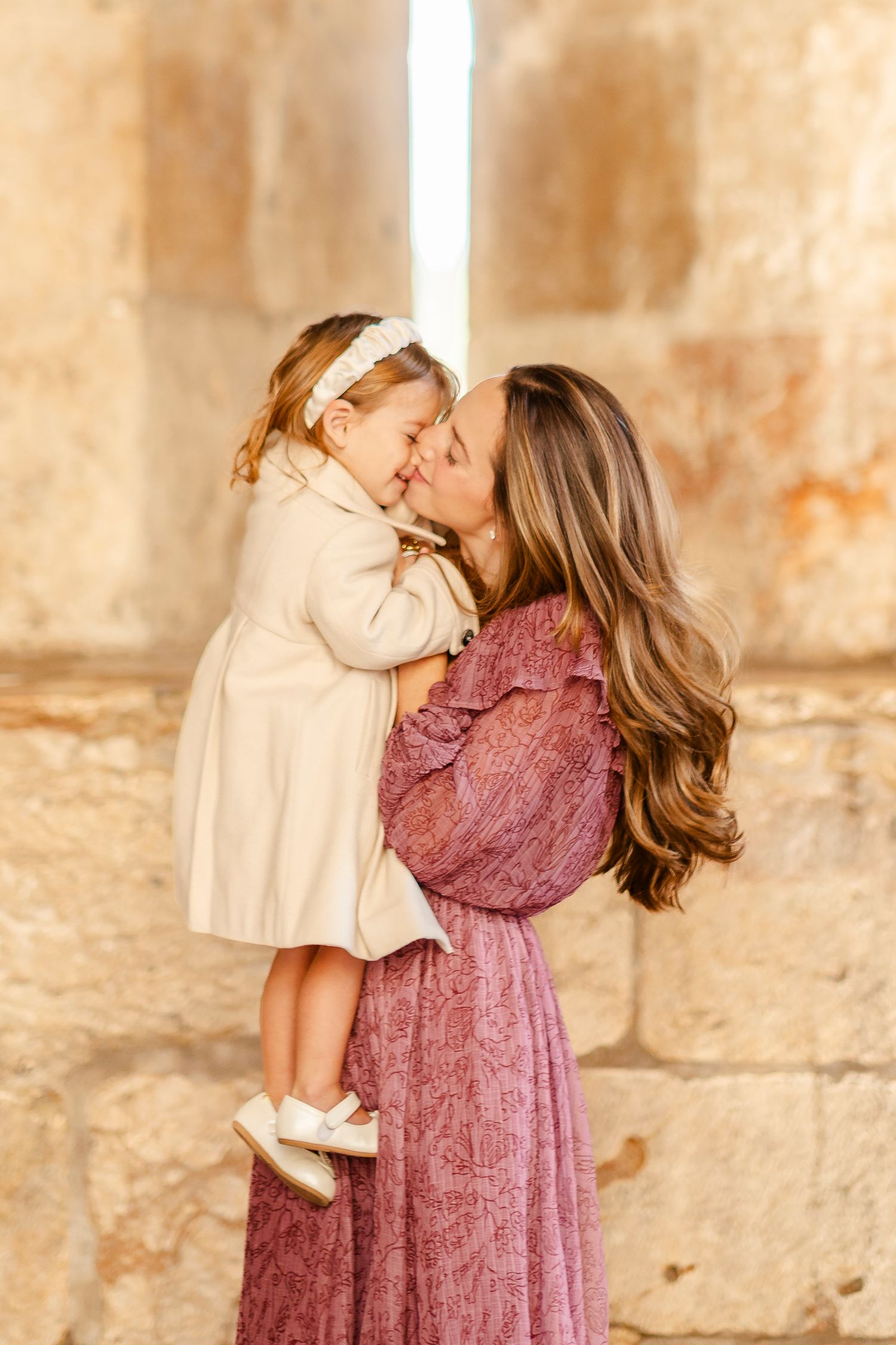 mother and daughter sweet photo in the moment, authentic