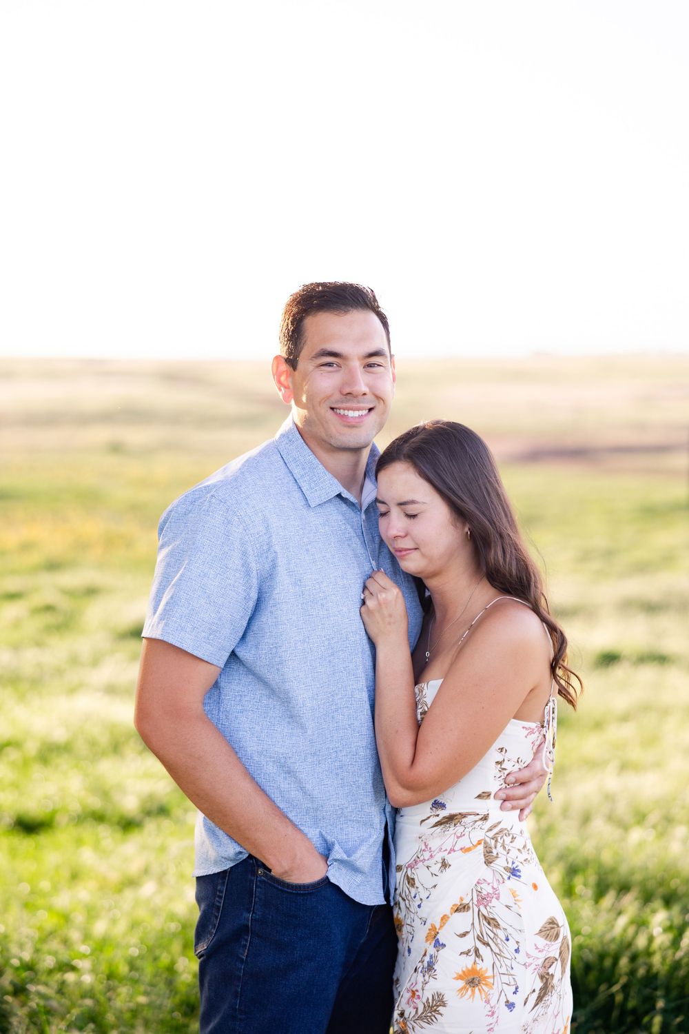 Engagement session at table mountain near Chico, California and Oroville, California