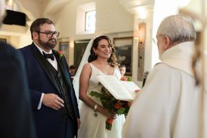 Intimate wedding vows exchange in San José del Cabo