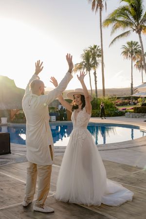 Groom preparing for wedding day in Los Cabos