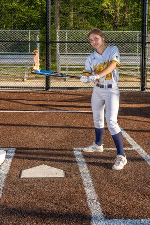 Wissahickon Highschool softball team pose with fire