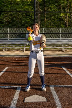 Wissahickon Highschool softball team pose with fire