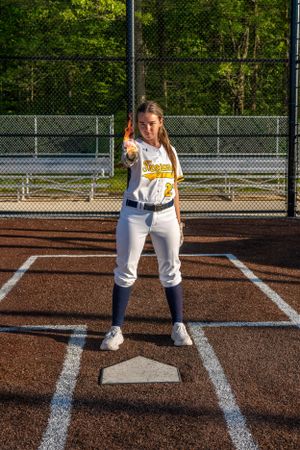 Wissahickon Highschool softball team pose with fire