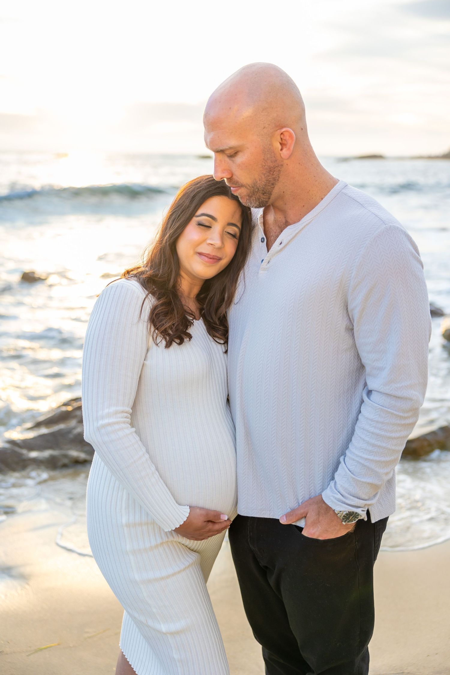 Maternity session at golden hour at Laguna Beach