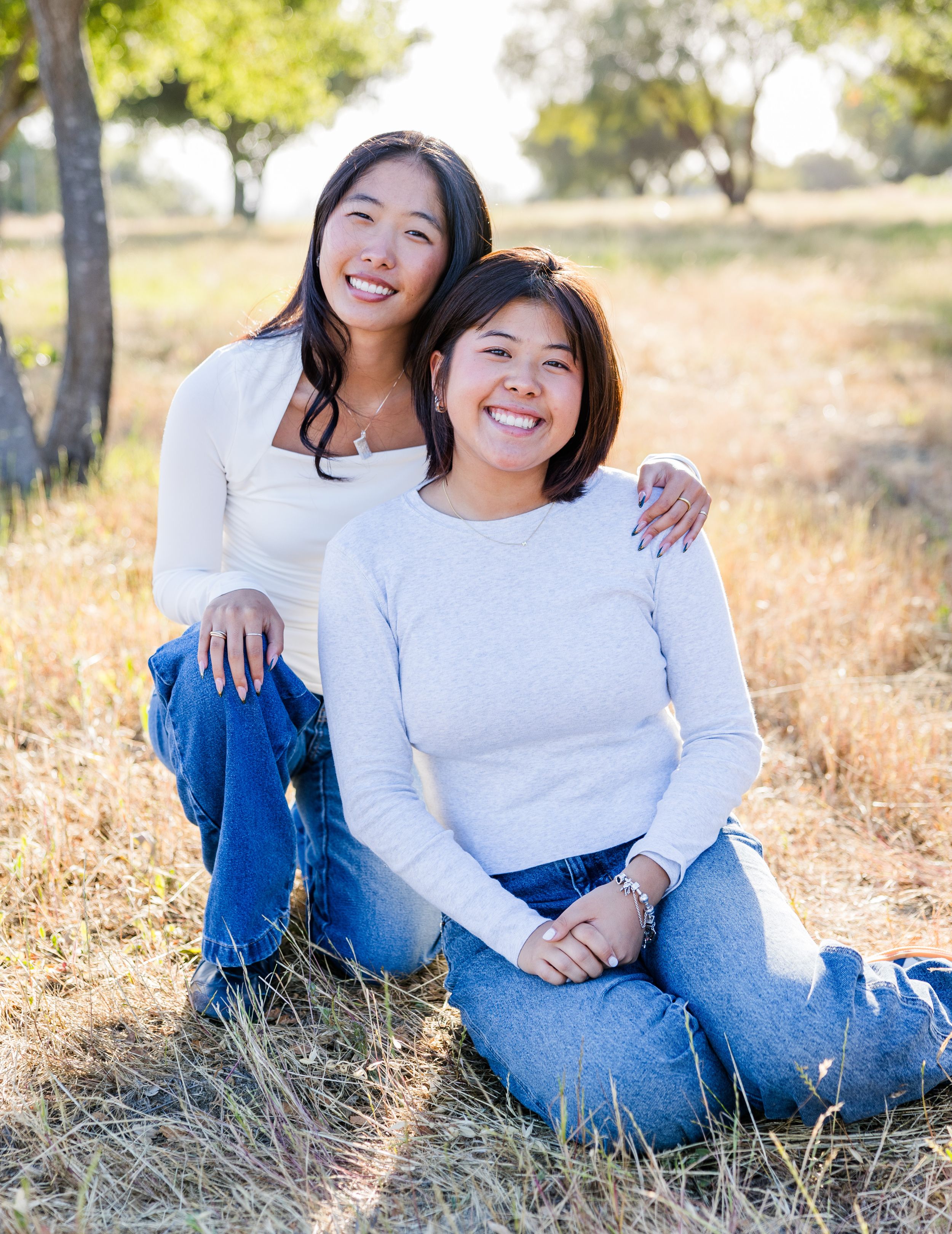 High school senior session in Ladera Ranch with twin sisters