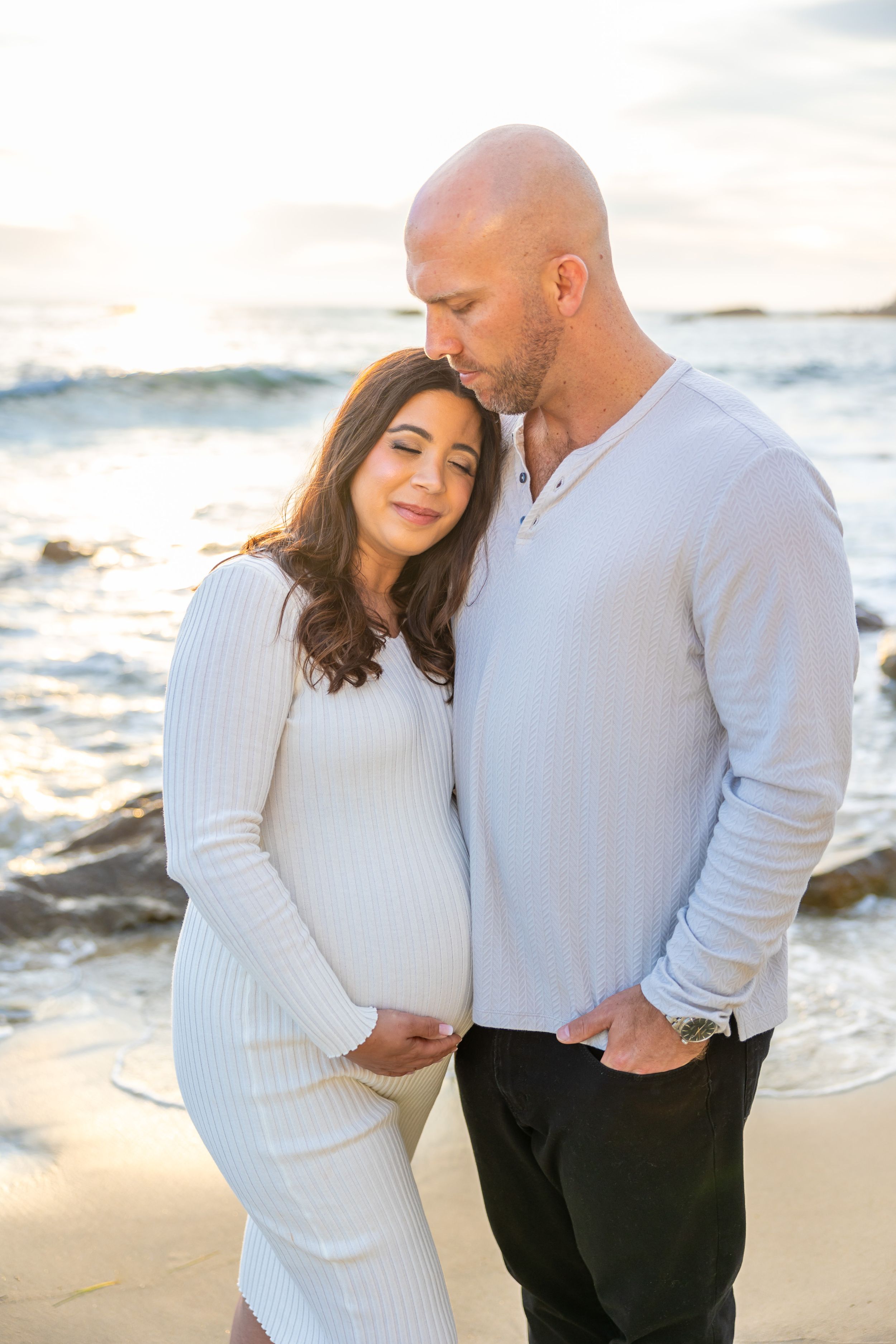Maternity session at golden hour in Laguna Beach