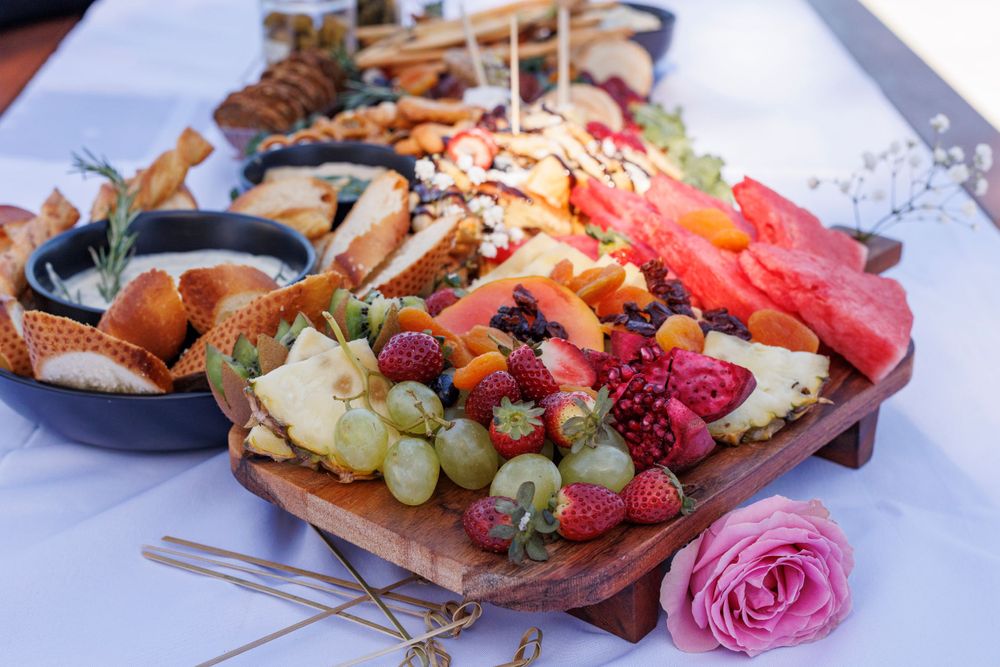 large charcuterie board for an outdoor event image taken by sunshine coast event & commercial photographer
