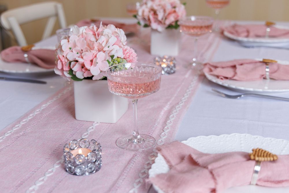 mothers day table setting in pink taken by sunshine coast commercial photographer