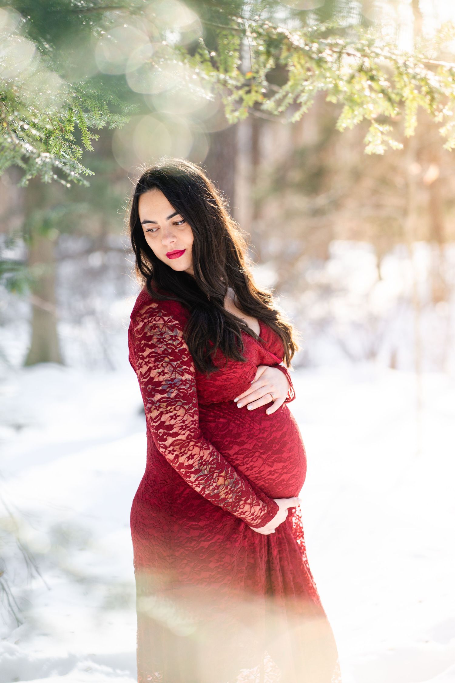 Erie, Pennsylvania maternity portrait session at Asbury Woods