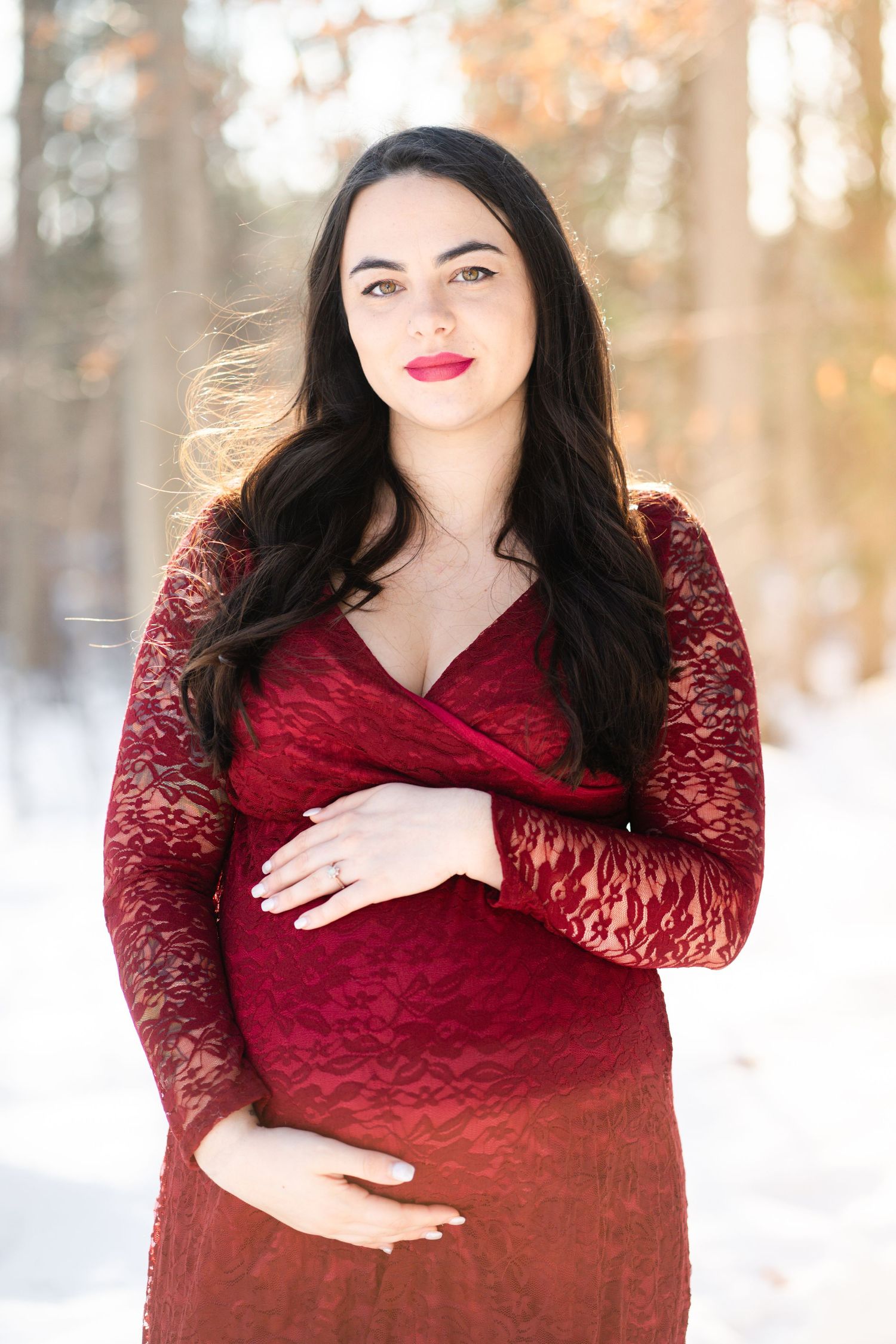 Erie, Pennsylvania maternity portrait session at Asbury Woods