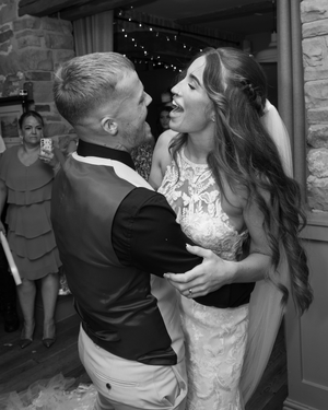 first dance in black and white
