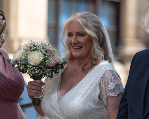 The bride looking amazing