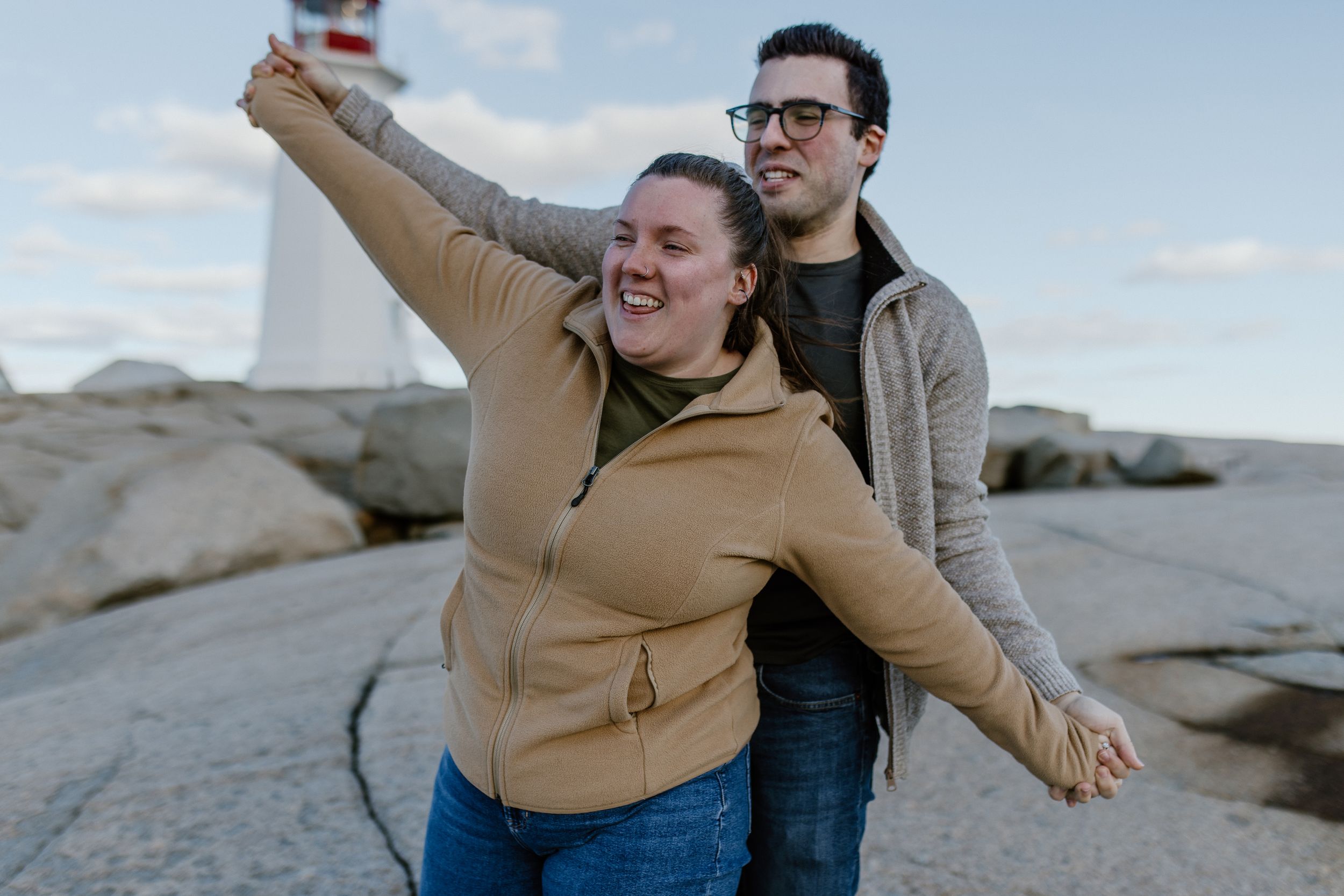 Peggy's Cove couple's session, Halifax, Nova Scotia Canada - Charlotte Buckle Photography