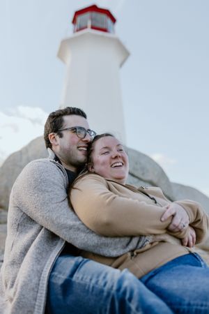 Peggy's Cove couple's session, Halifax, Nova Scotia Canada - Charlotte Buckle Photography