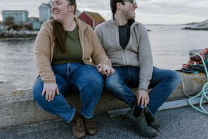 Peggy's Cove couple's session, Halifax, Nova Scotia Canada - Charlotte Buckle Photography