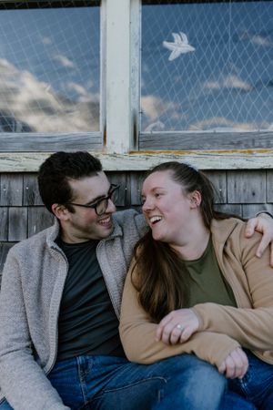 Peggy's Cove couple's session, Halifax, Nova Scotia Canada - Charlotte Buckle Photography