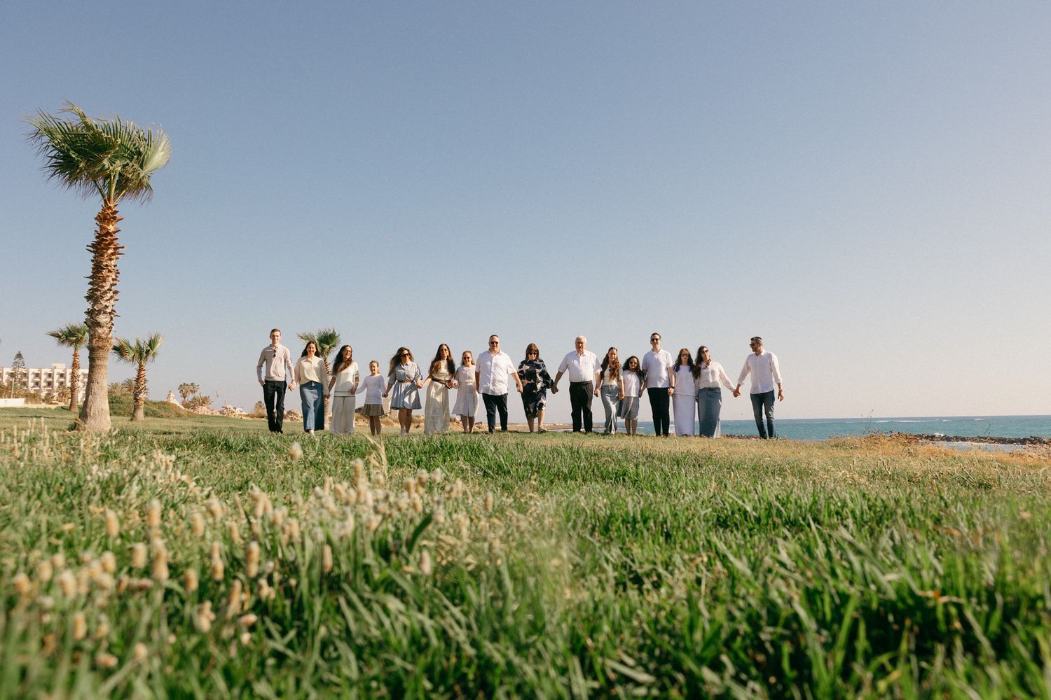 Family photography in Paphos by the beach, before golden hour.