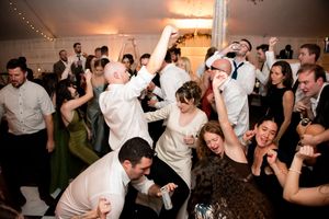 Wedding day dance floor