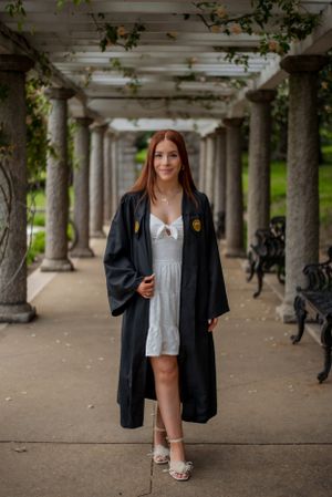 Graduation photo of woman at Maymont Virginia