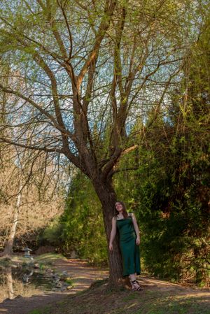 Graduation portrait outdoors