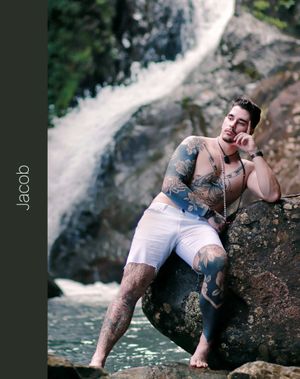 Puerto Rico Photographer. Albert Ray Photo. Rainforest Photoshoot. Male Portraits. Book Now. Waterfall Photoshoot. Male Shots. El Yunque.