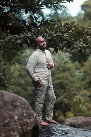 Puerto Rico Photographer. Albert Ray Photo. Rainforest Photoshoot. Male Portraits. Book Now. Waterfall Photoshoot. Male Shots. El Yunque.