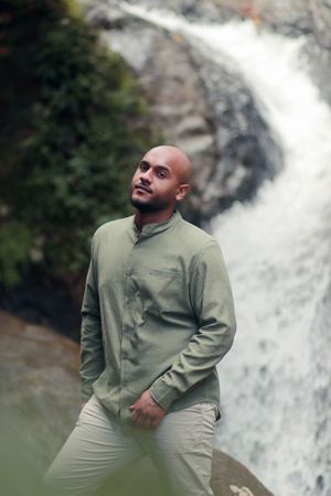 Puerto Rico Photographer. Albert Ray Photo. Rainforest Photoshoot. Male Portraits. Book Now. Waterfall Photoshoot. Male Shots. El Yunque.