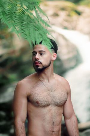 Puerto Rico Photographer. Albert Ray Photo. Rainforest Photoshoot. Male Portraits. Book Now. Waterfall Photoshoot. Male Shots. El Yunque.