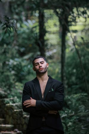 Puerto Rico Photographer. Albert Ray Photo. Rainforest Photoshoot. Male Portraits. Editorial Photoshoot. Male Shots. El Yunque. LGBTQ Photos