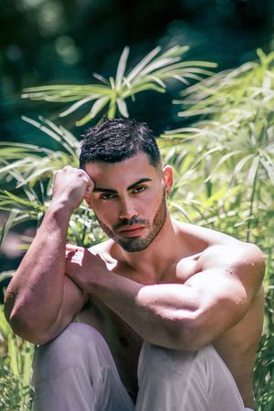Puerto Rico Photographer. Albert Ray Photo. Rainforest Photoshoot. Male Portraits. Editorial Photoshoot. Male Shots. El Yunque. LGBTQ Photos