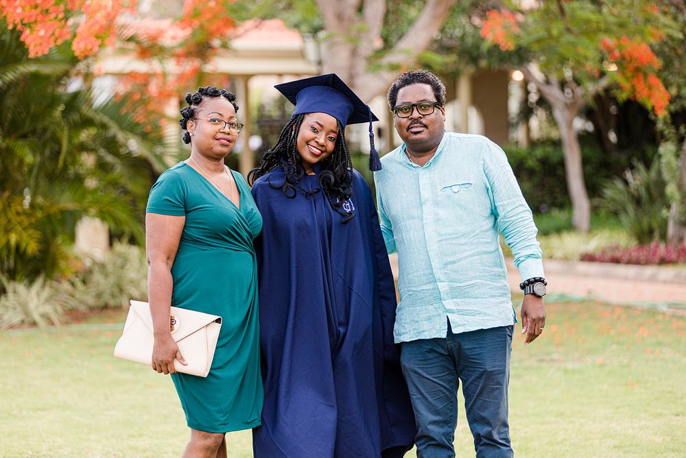 a graduation family photo of a Black family in Maputo, Mozambique by mercy koimburi