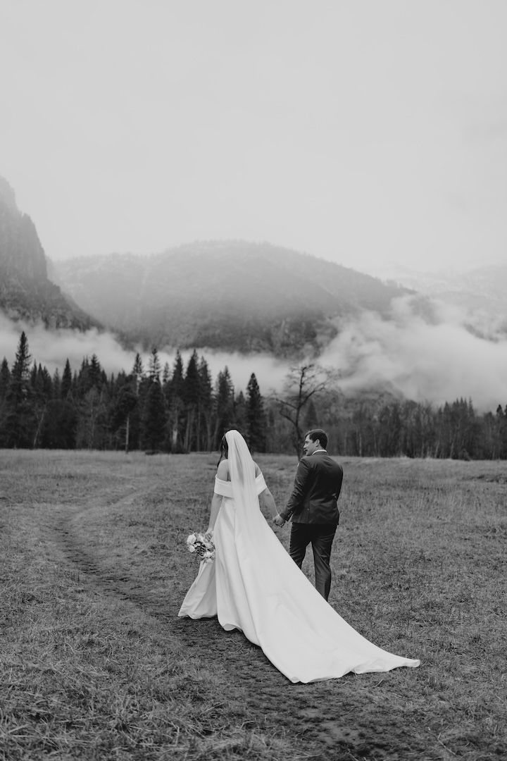 Bride and Groom in Yosemite Valley
