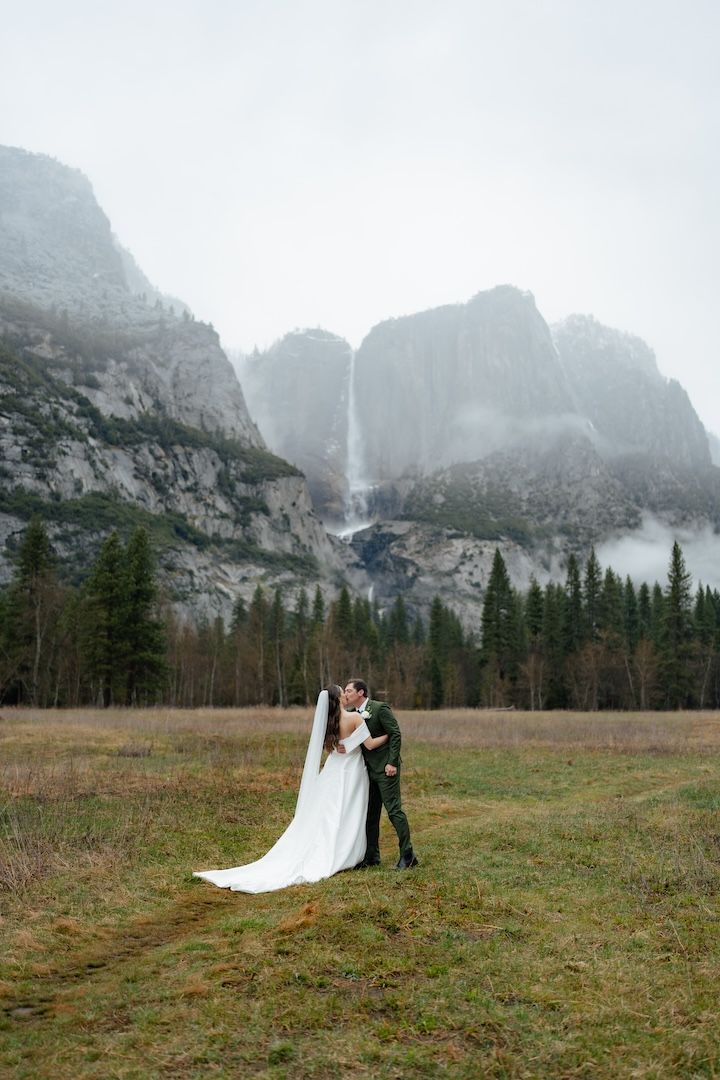 Bride and Groom in Yosemite Valley