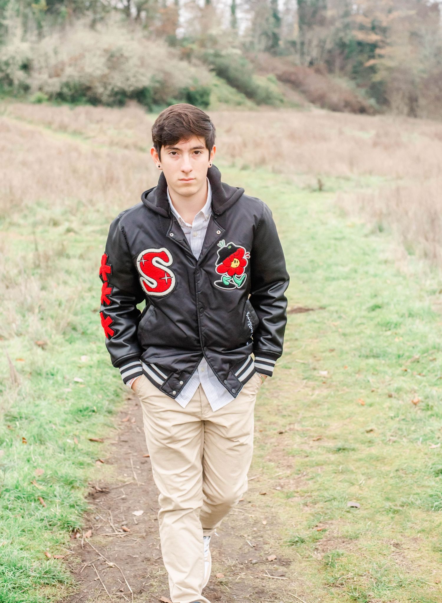 senior guy portrait Raleigh NC bright natural light
