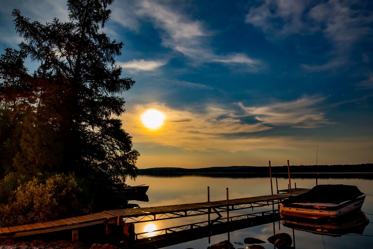 Moonrise in Northern Minnesota on Devil Track Lake, Grand Marais Minnesota.