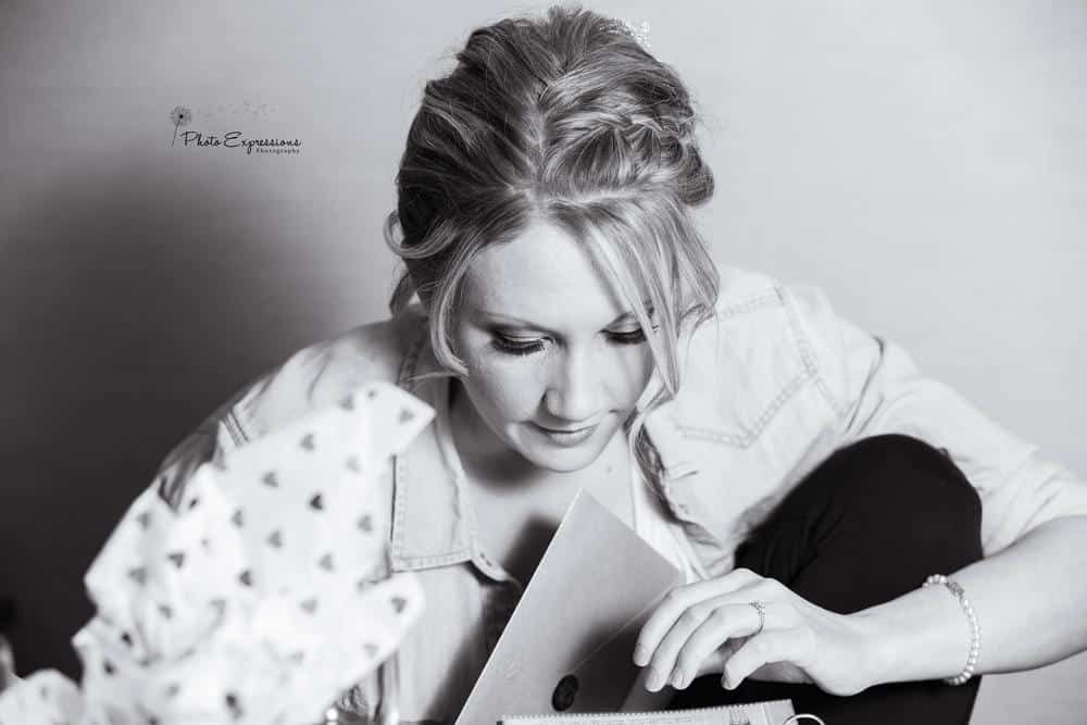 Black and white romantic wedding portraits showing tender moments.