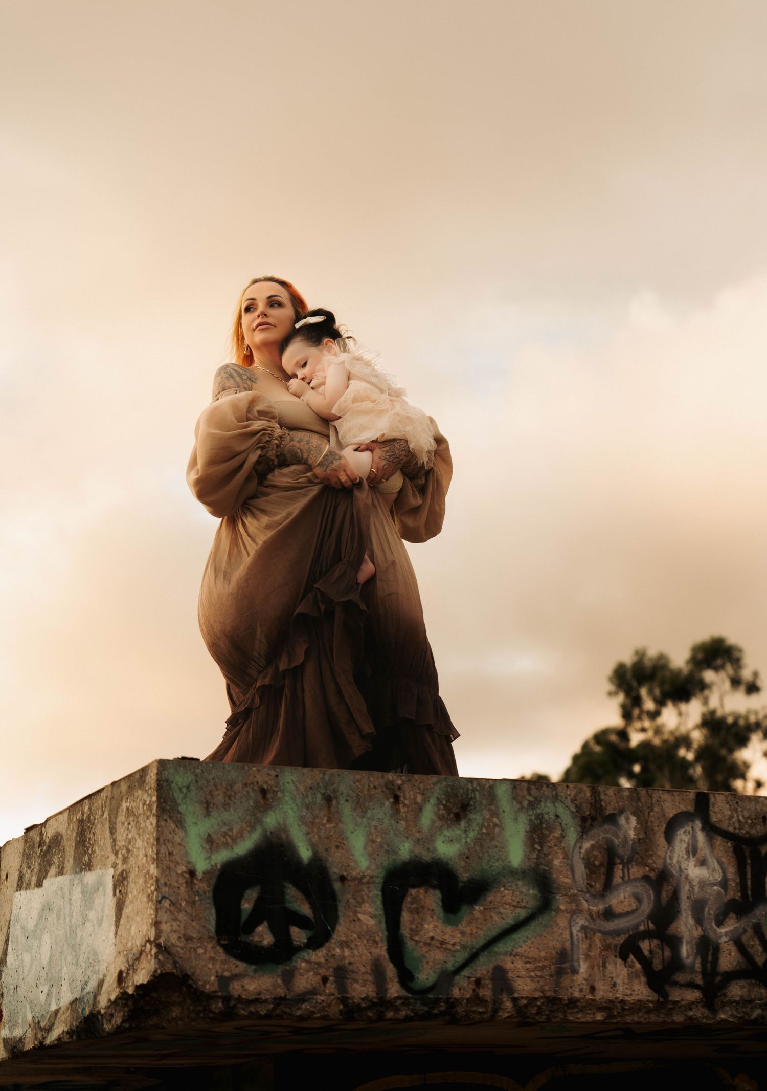 Luxury Sunset Urban Maternity Photograph