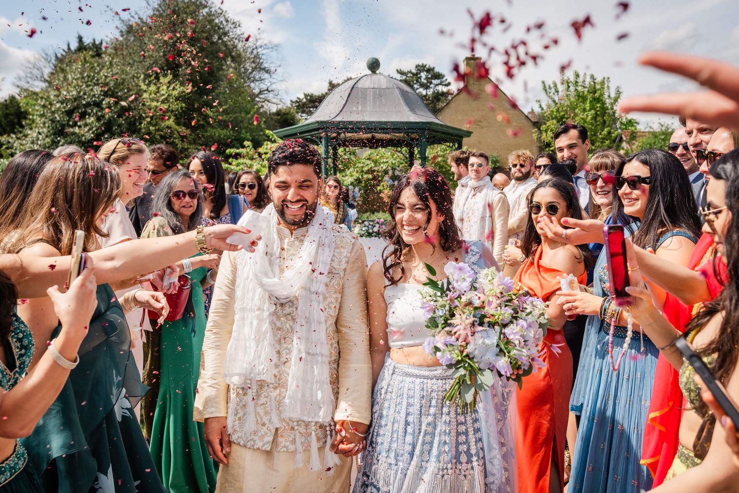 ramsgate based wedding Photogrpaher happy bride and groom confetti photo