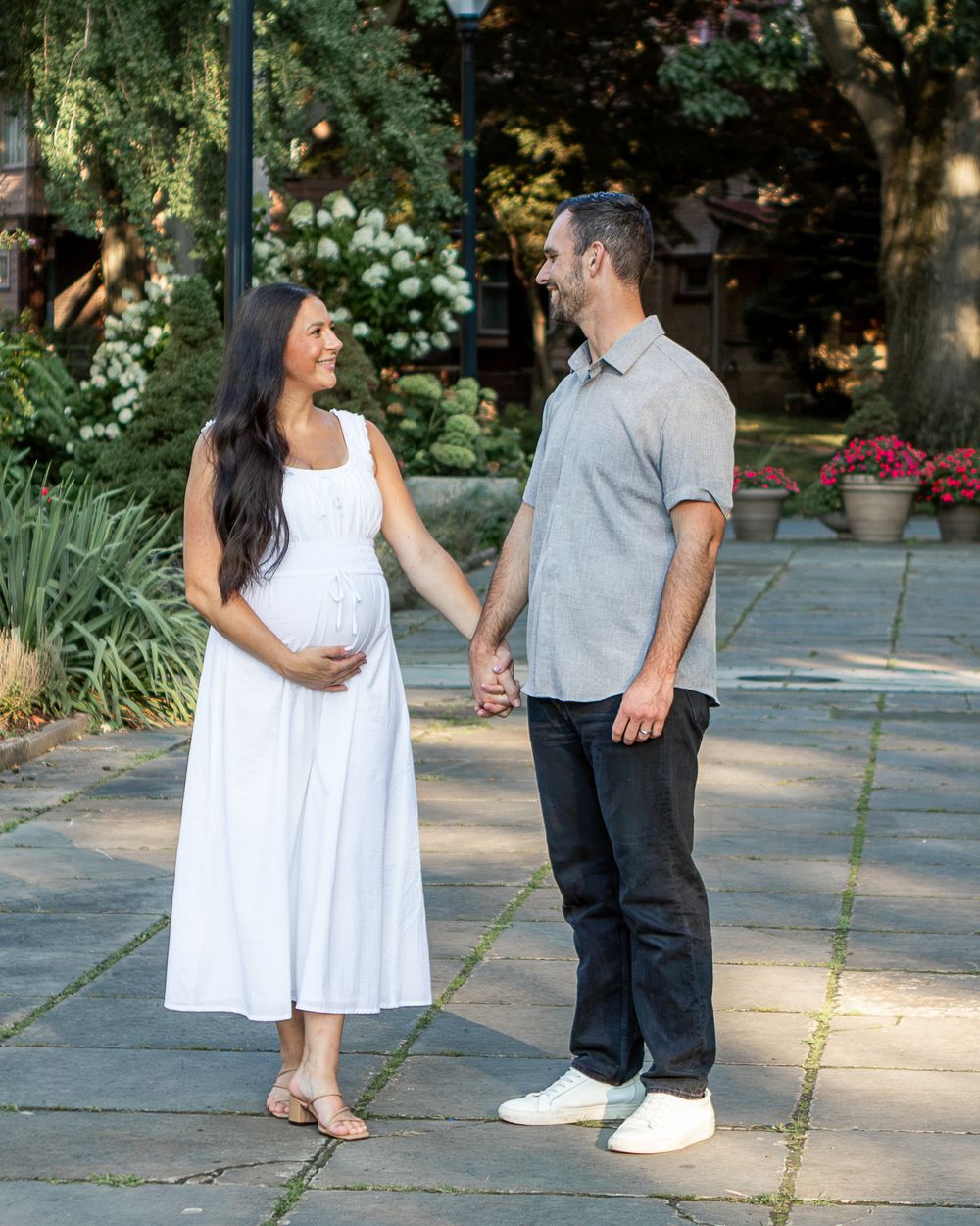 strongsville couple is pregnant and takes maternity photos in strongsville