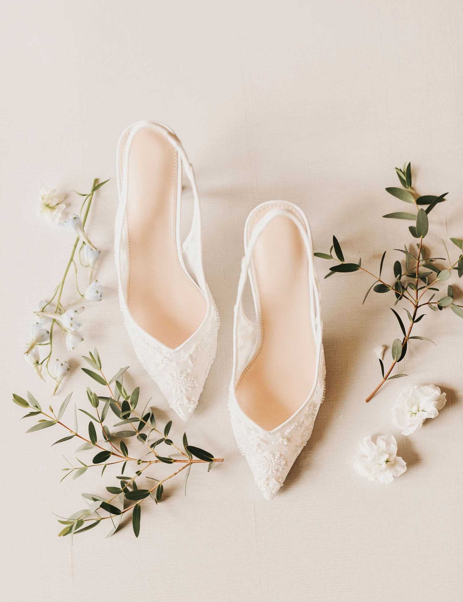 Romantic bridal detail flat lay from a French Farmhouse wedding in Collinsville Texas