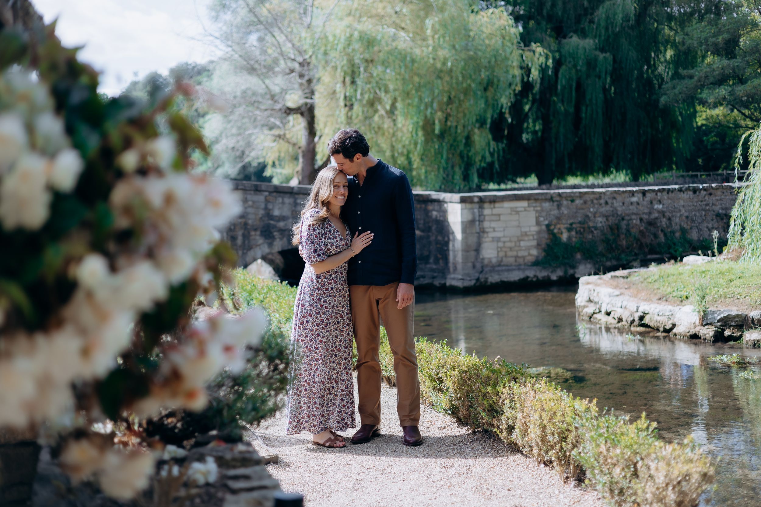 Cotswolds proposal location with countryside views.