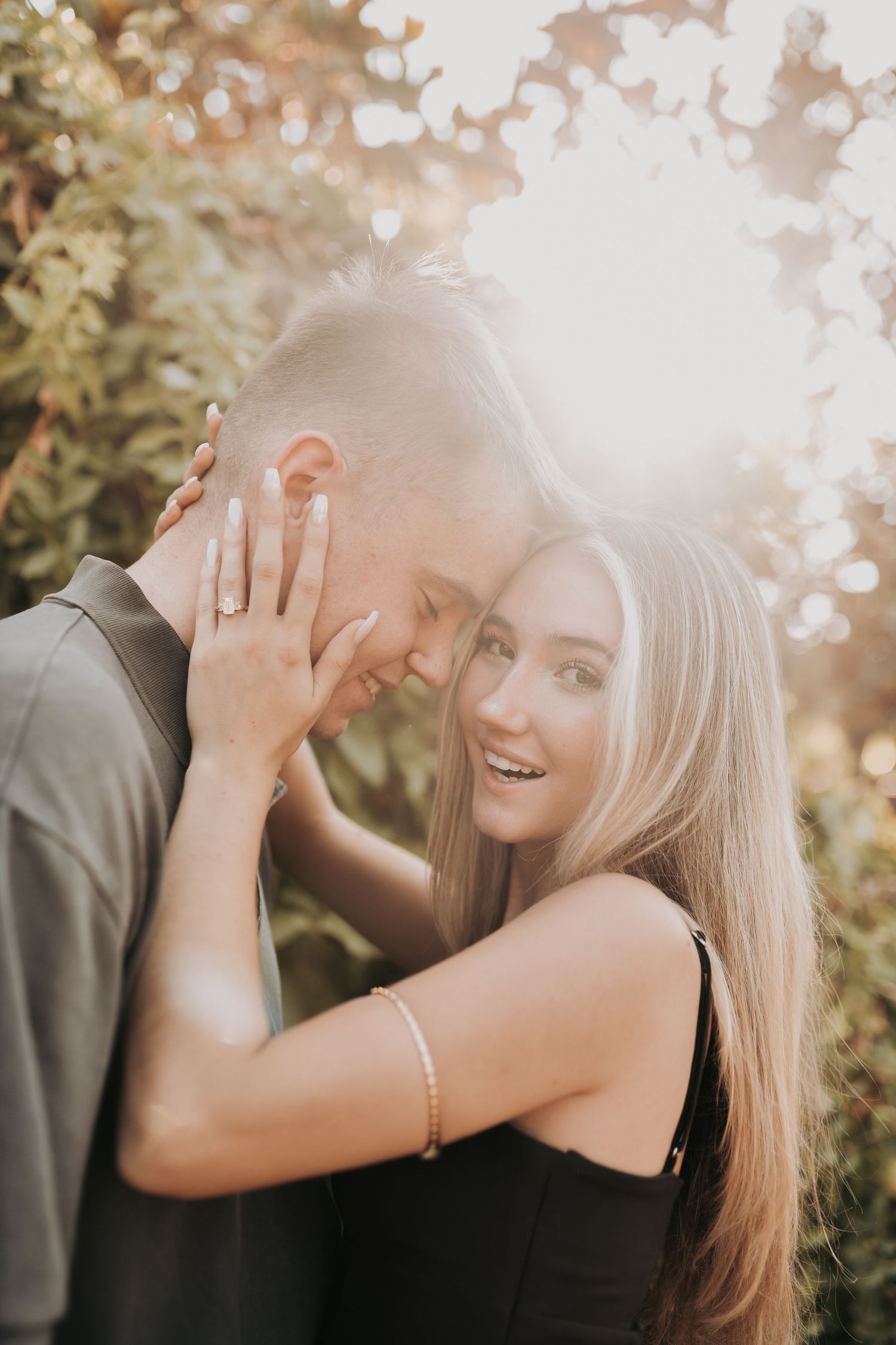 Romantic surprise proposal photographed in Denton Texas