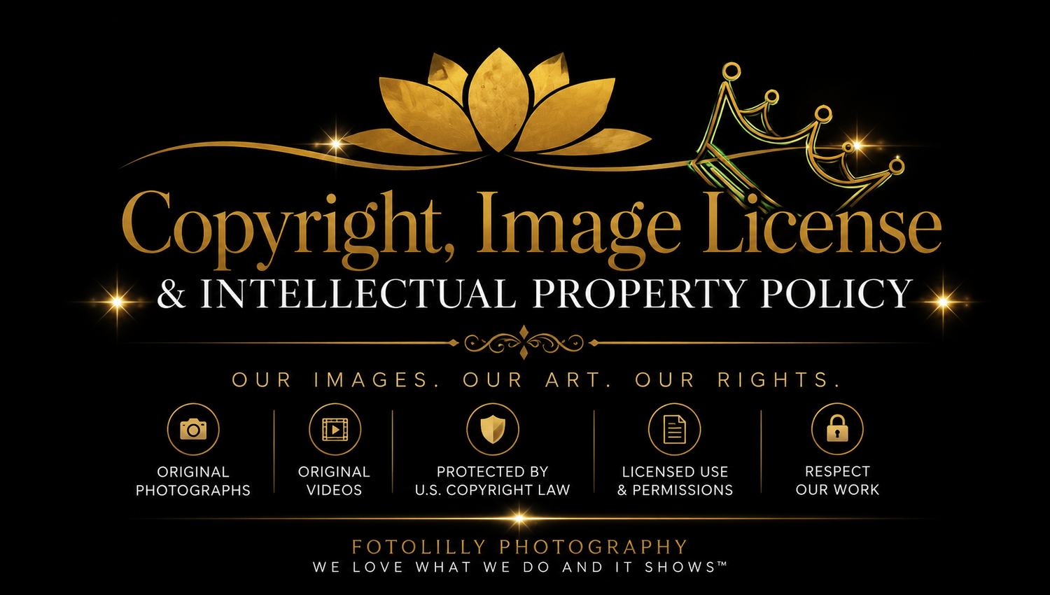 Fotolilly Photography official copyright protected brand logo representing Dallas–Fort Worth's trusted 100% Truly All-In-House creative team