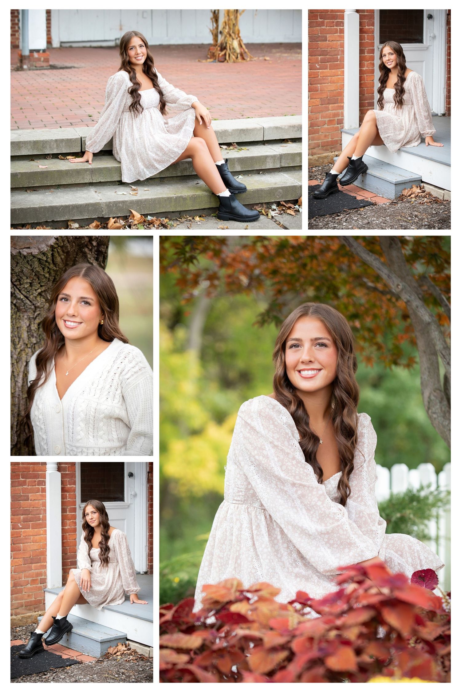 Olentangy senior pictures at Everal Barn featuring fall portraits, rustic charm, and beautiful outdoor senior photography in Ohio.
