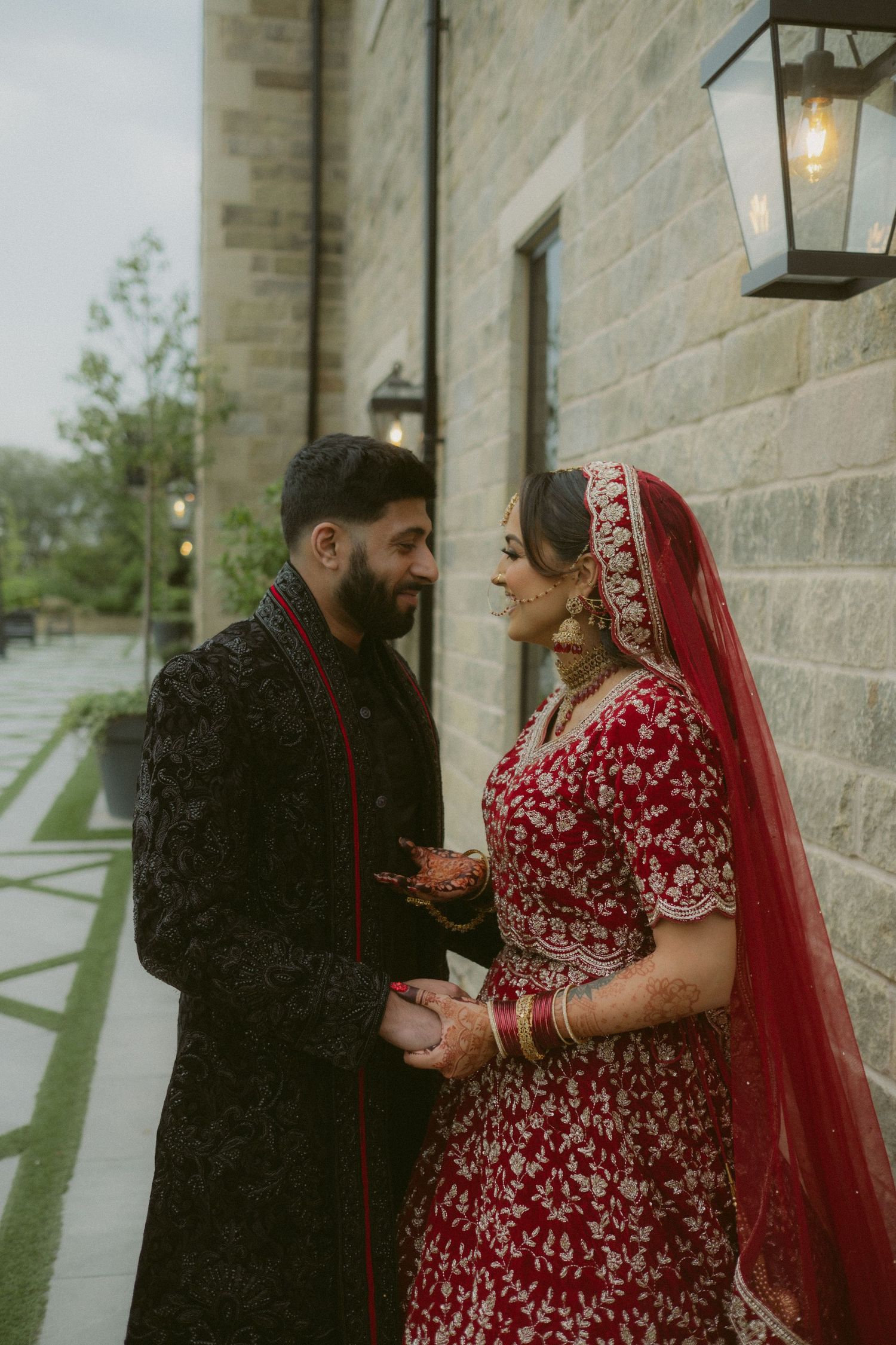 relaxed couple shoot on a wedding Indian bride and groom