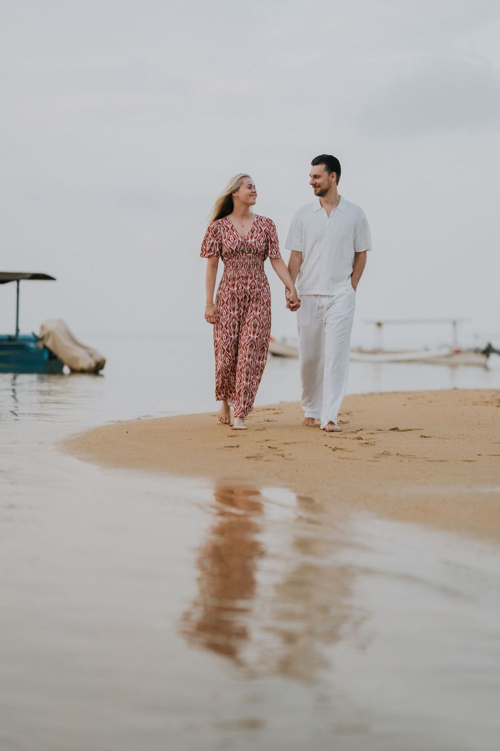 Natural couple portrait at Karang Beach Sanur Bali