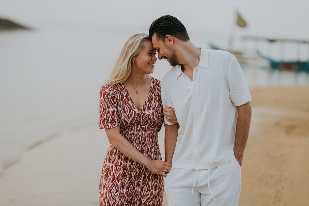 Natural couple portrait at Karang Beach Sanur Bali