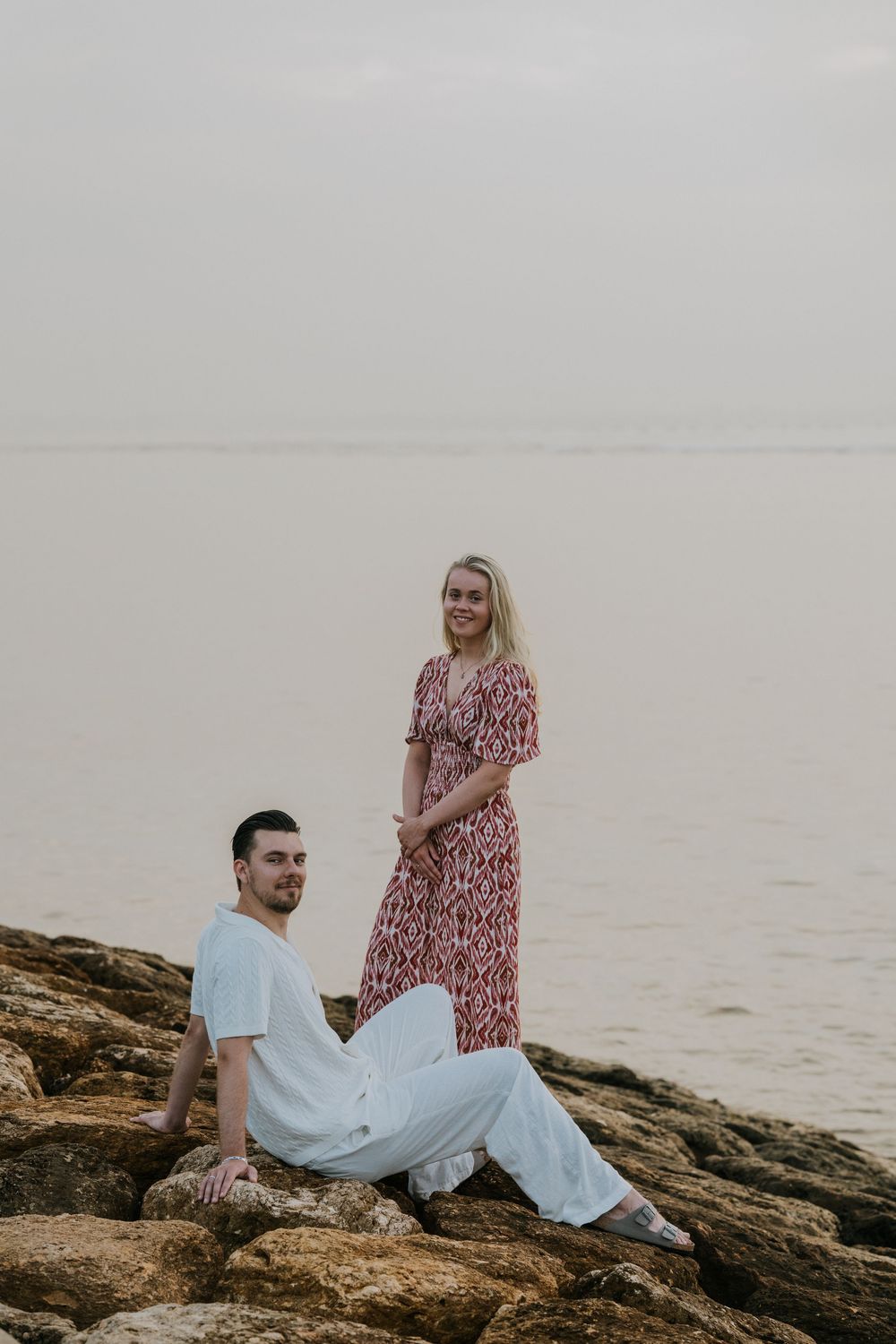 Natural couple portrait at Karang Beach Sanur Bali